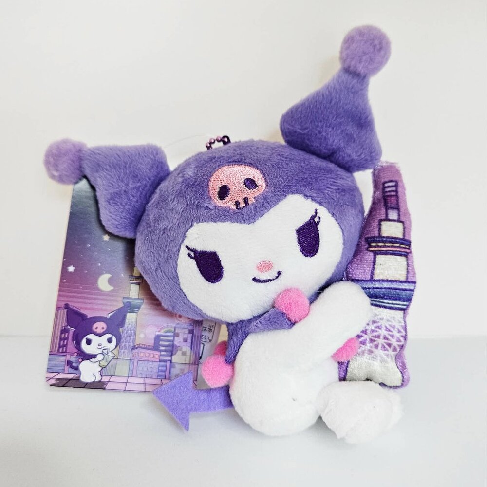 *TOKYO JAPAN SKYTREE* Limited Mascot Plush Keychain Sanrio Kuromi - NEW!